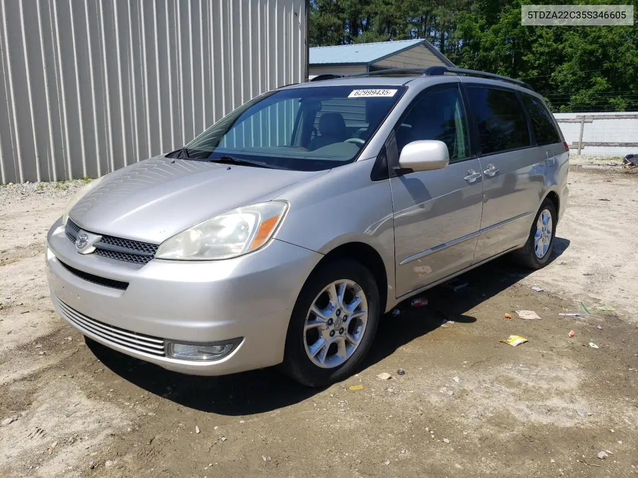 2005 Toyota Sienna Xle VIN: 5TDZA22C35S346605 Lot: 62999435