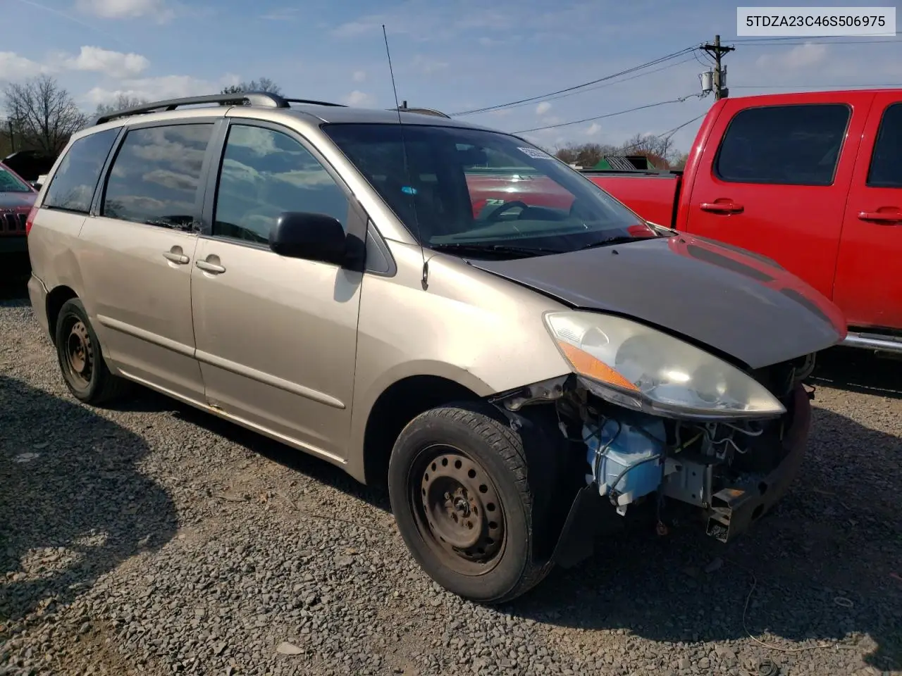 2006 Toyota Sienna Ce VIN: 5TDZA23C46S506975 Lot: 52602655