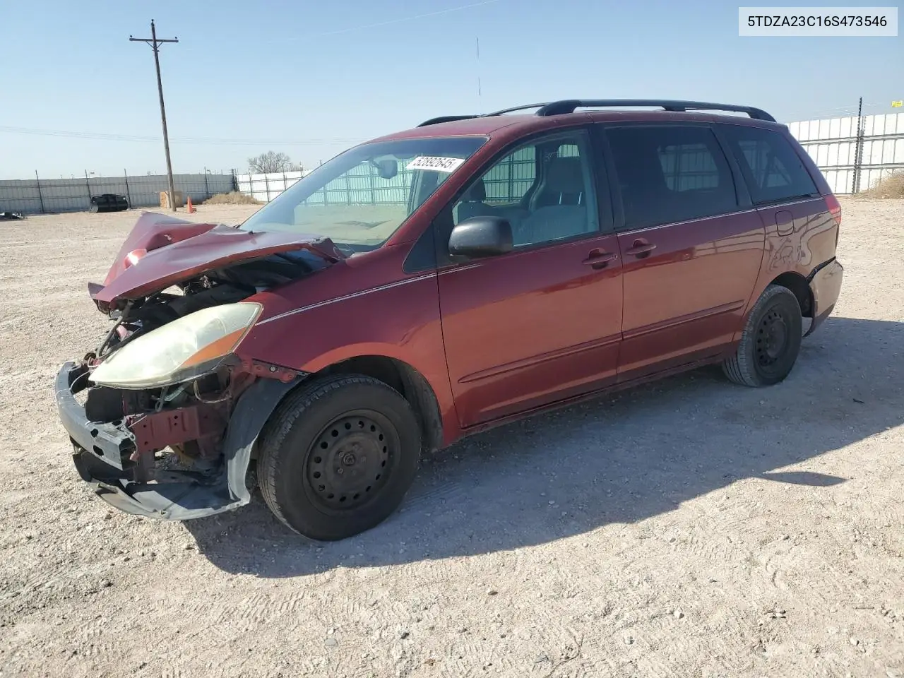 2006 Toyota Sienna Ce VIN: 5TDZA23C16S473546 Lot: 52892645