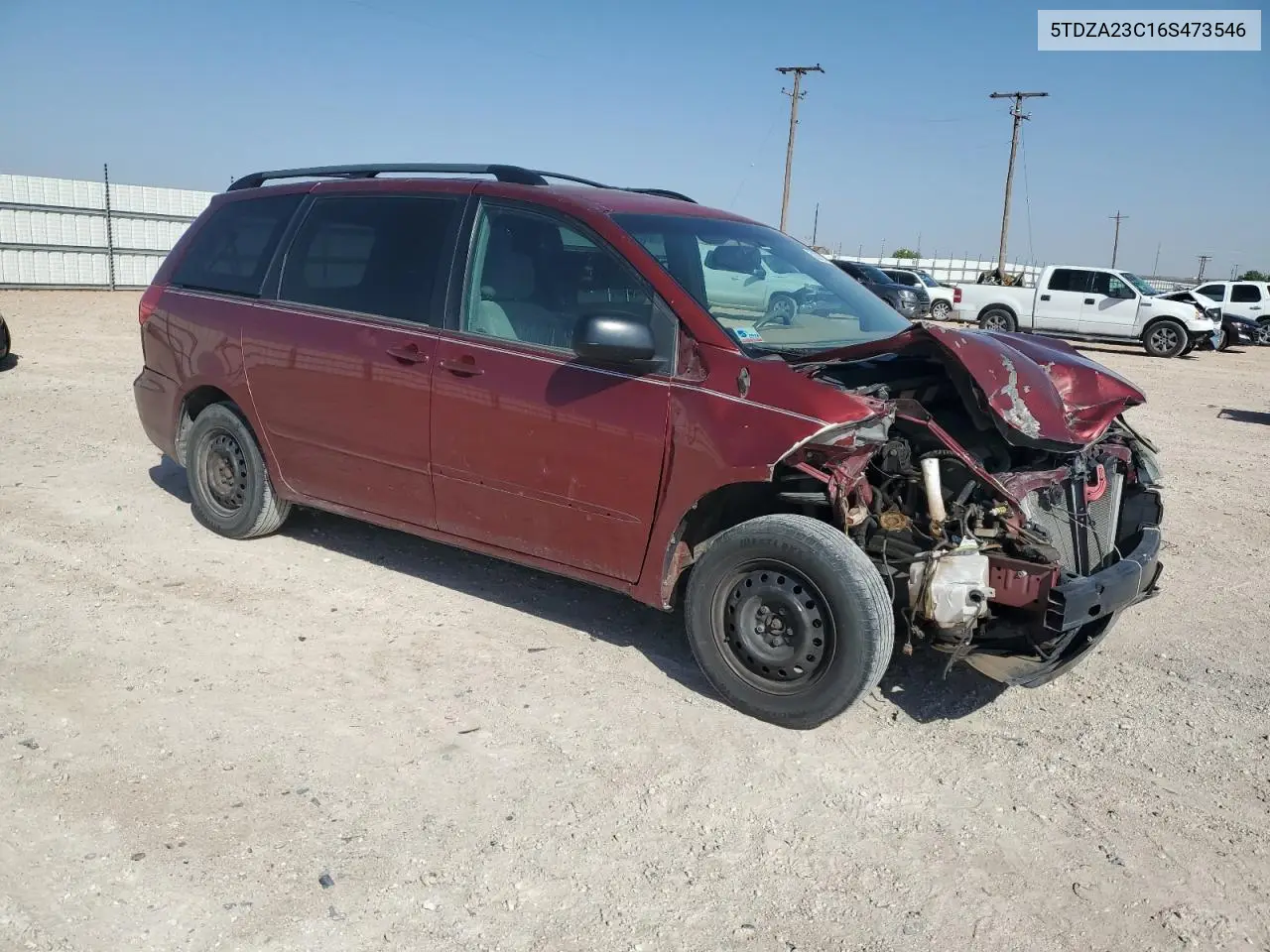 2006 Toyota Sienna Ce VIN: 5TDZA23C16S473546 Lot: 52892645