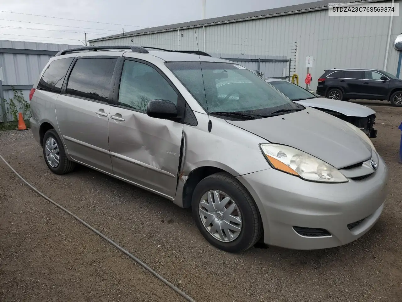 2006 Toyota Sienna Ce VIN: 5TDZA23C76S569374 Lot: 53077275