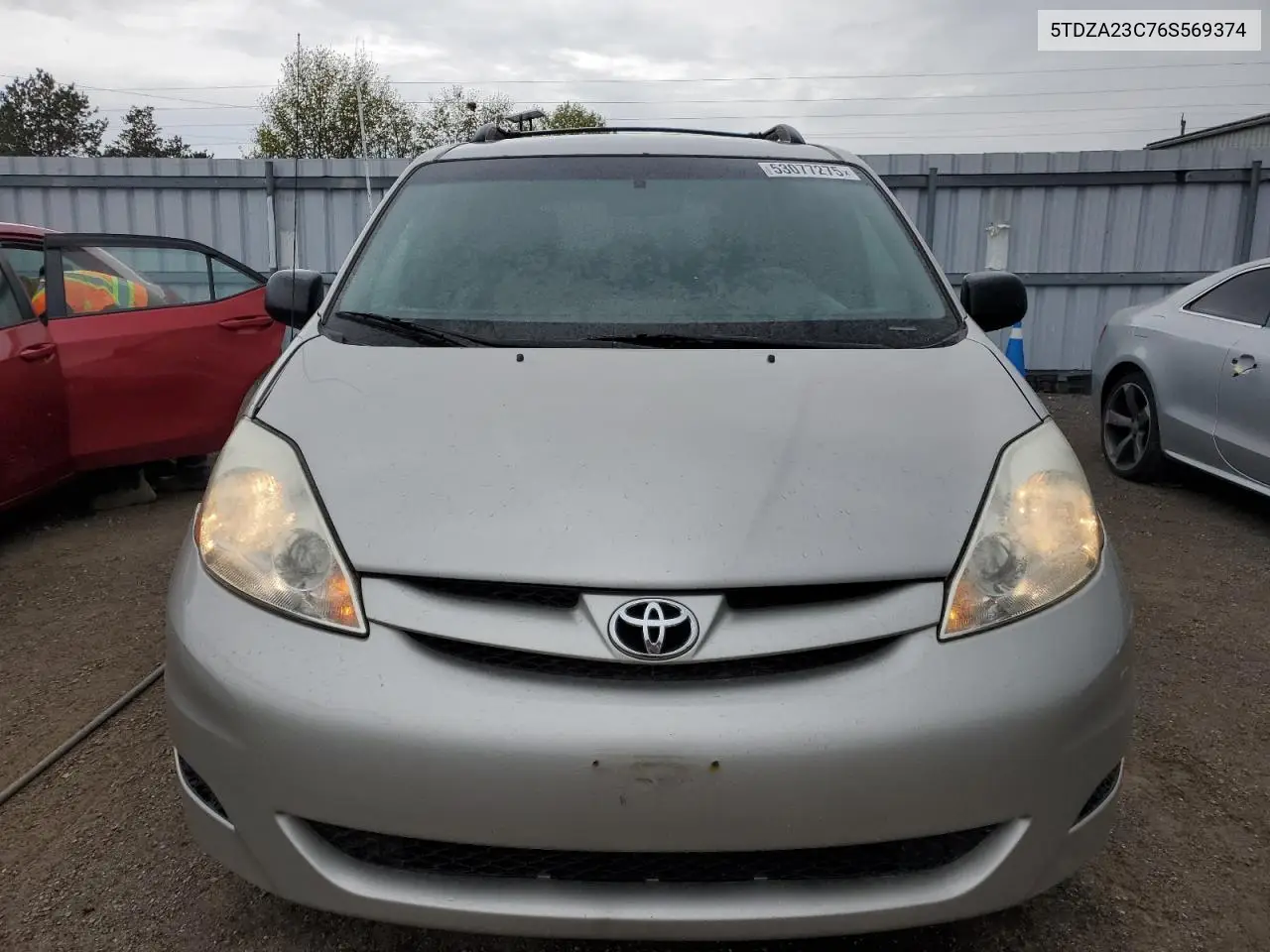 2006 Toyota Sienna Ce VIN: 5TDZA23C76S569374 Lot: 53077275