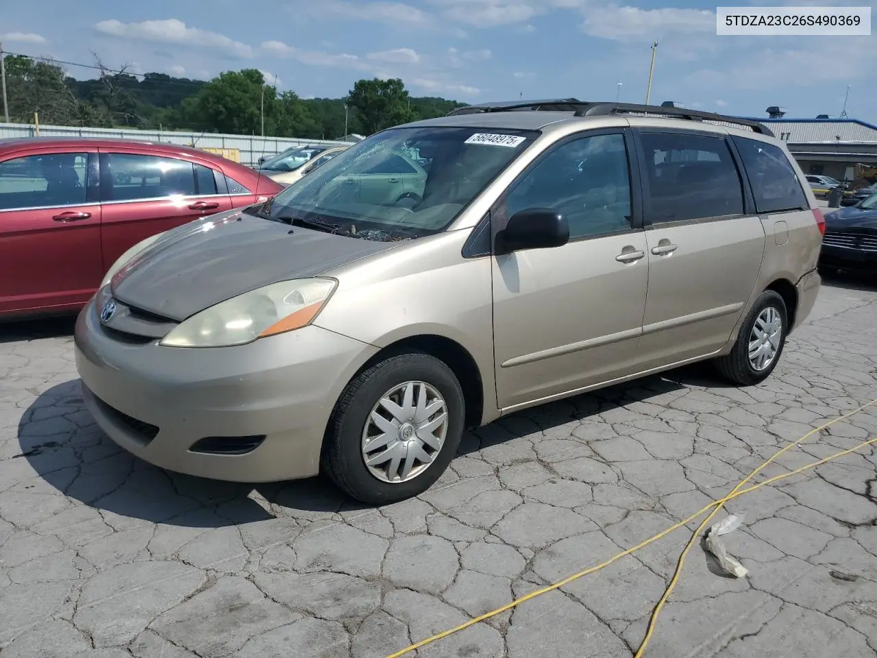 2006 Toyota Sienna Ce VIN: 5TDZA23C26S490369 Lot: 56048975