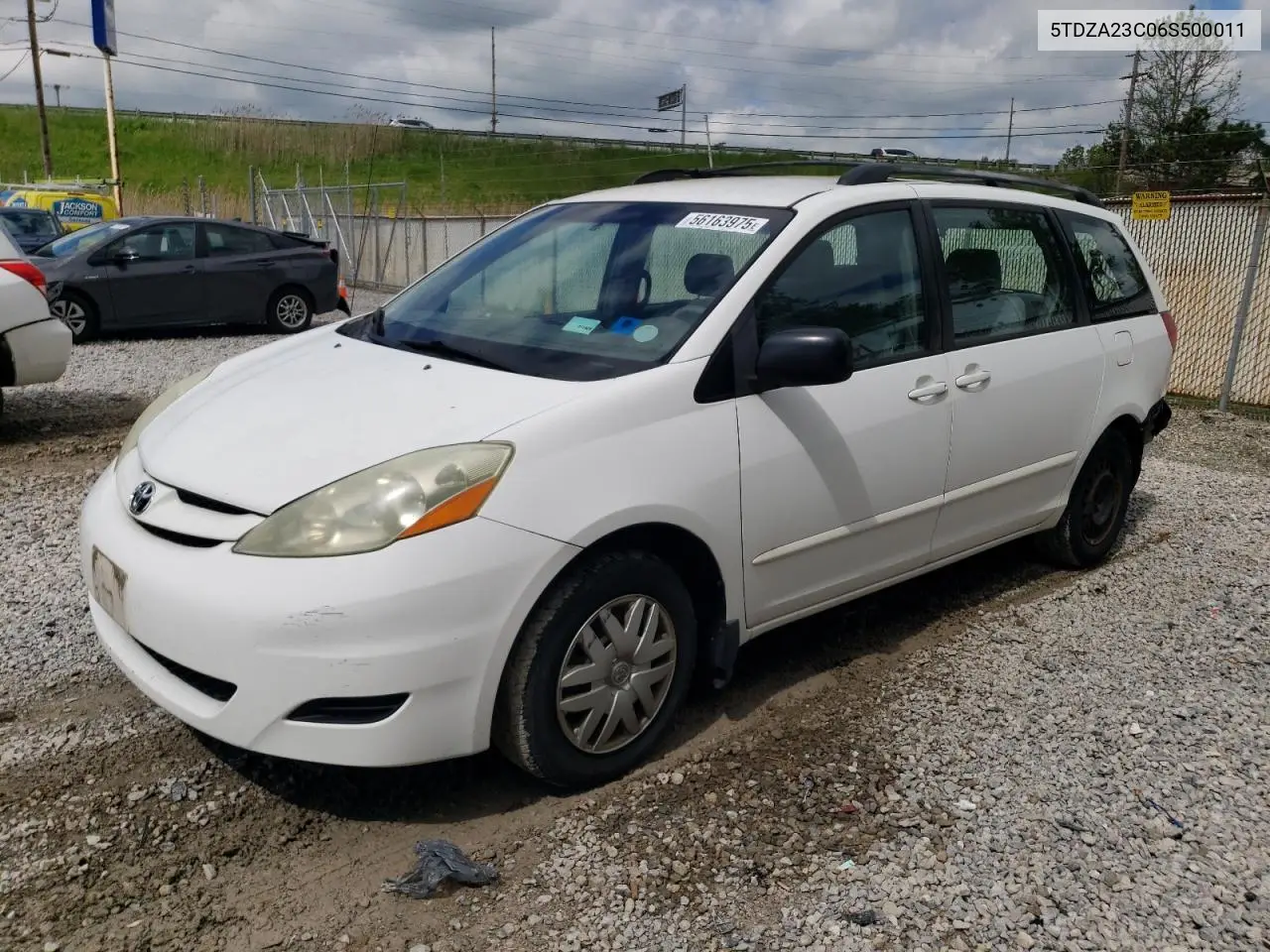 2006 Toyota Sienna Ce VIN: 5TDZA23C06S500011 Lot: 56163975