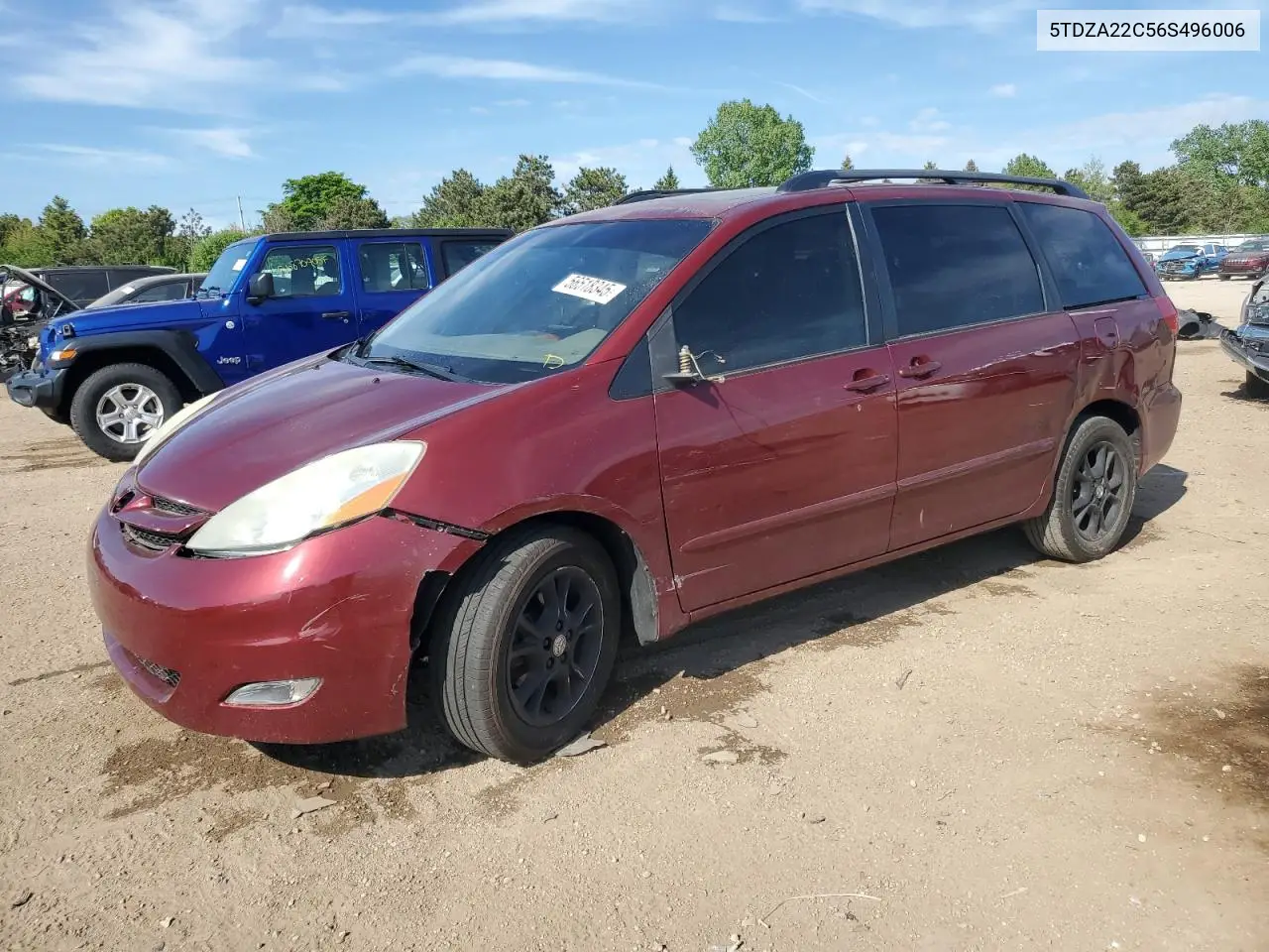 2006 Toyota Sienna Xle VIN: 5TDZA22C56S496006 Lot: 56518345