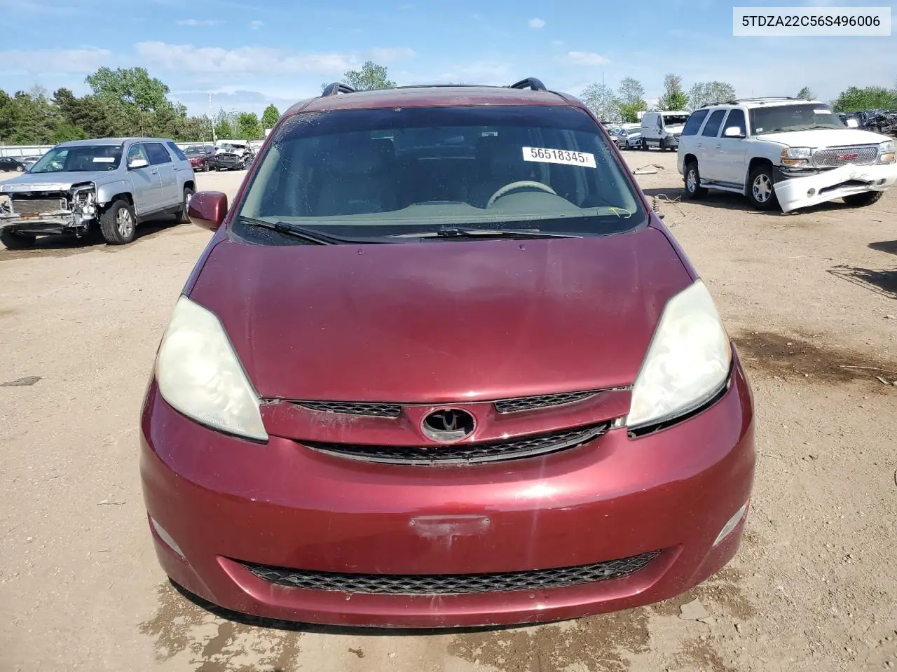2006 Toyota Sienna Xle VIN: 5TDZA22C56S496006 Lot: 56518345