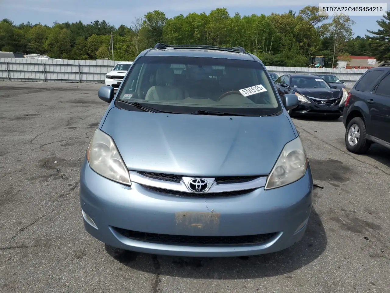 2006 Toyota Sienna Xle VIN: 5TDZA22C46S454216 Lot: 57019125