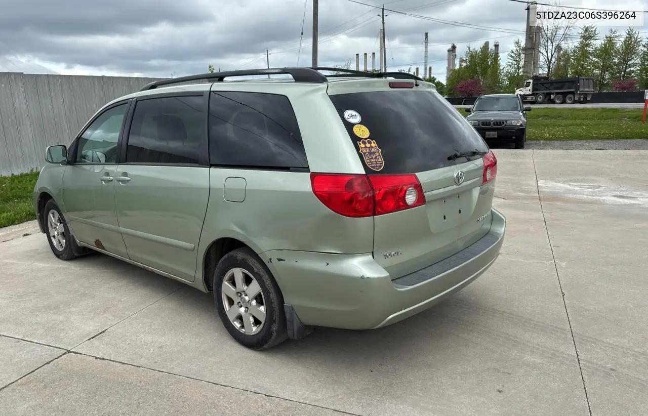 2006 Toyota Sienna Ce VIN: 5TDZA23C06S396264 Lot: 57059875