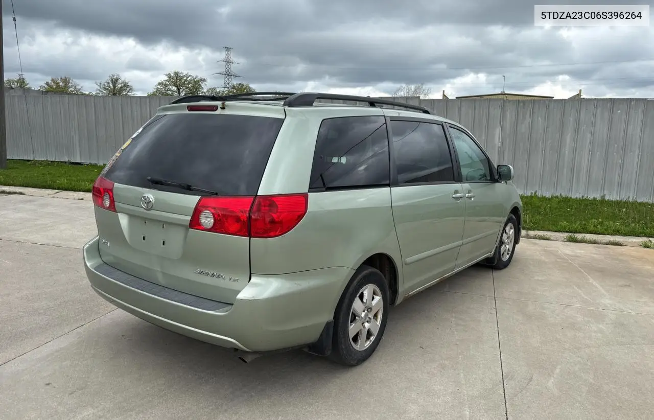 2006 Toyota Sienna Ce VIN: 5TDZA23C06S396264 Lot: 57059875