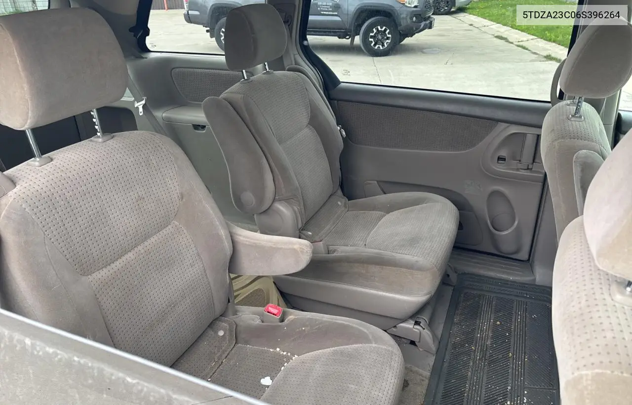 2006 Toyota Sienna Ce VIN: 5TDZA23C06S396264 Lot: 57059875