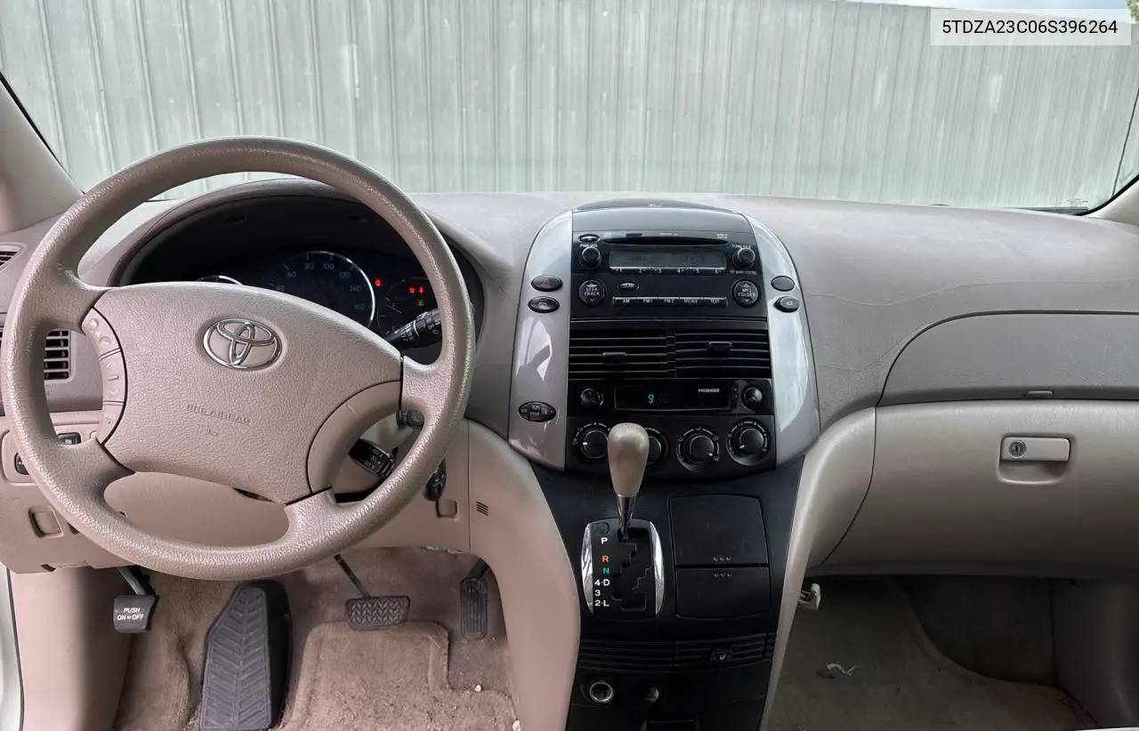 2006 Toyota Sienna Ce VIN: 5TDZA23C06S396264 Lot: 57059875