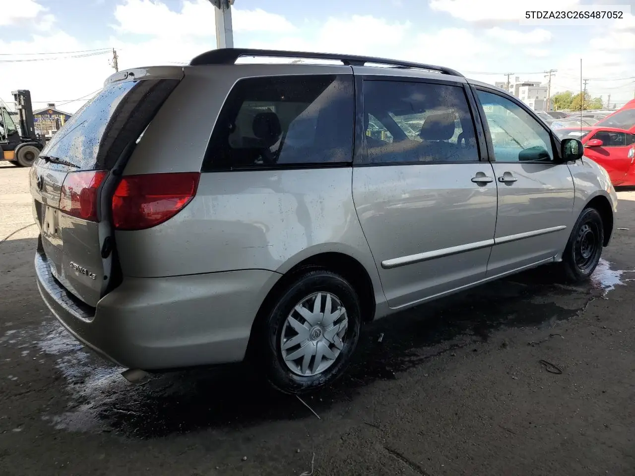 2006 Toyota Sienna Ce VIN: 5TDZA23C26S487052 Lot: 57123315