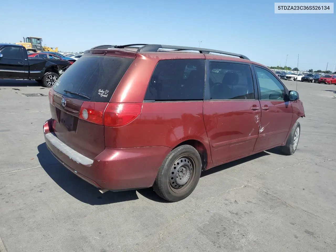 2006 Toyota Sienna Ce VIN: 5TDZA23C36S526134 Lot: 61962305