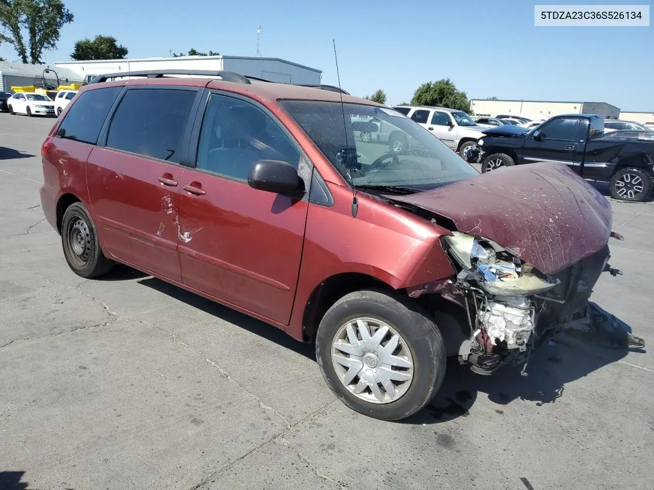 2006 Toyota Sienna Ce VIN: 5TDZA23C36S526134 Lot: 61962305