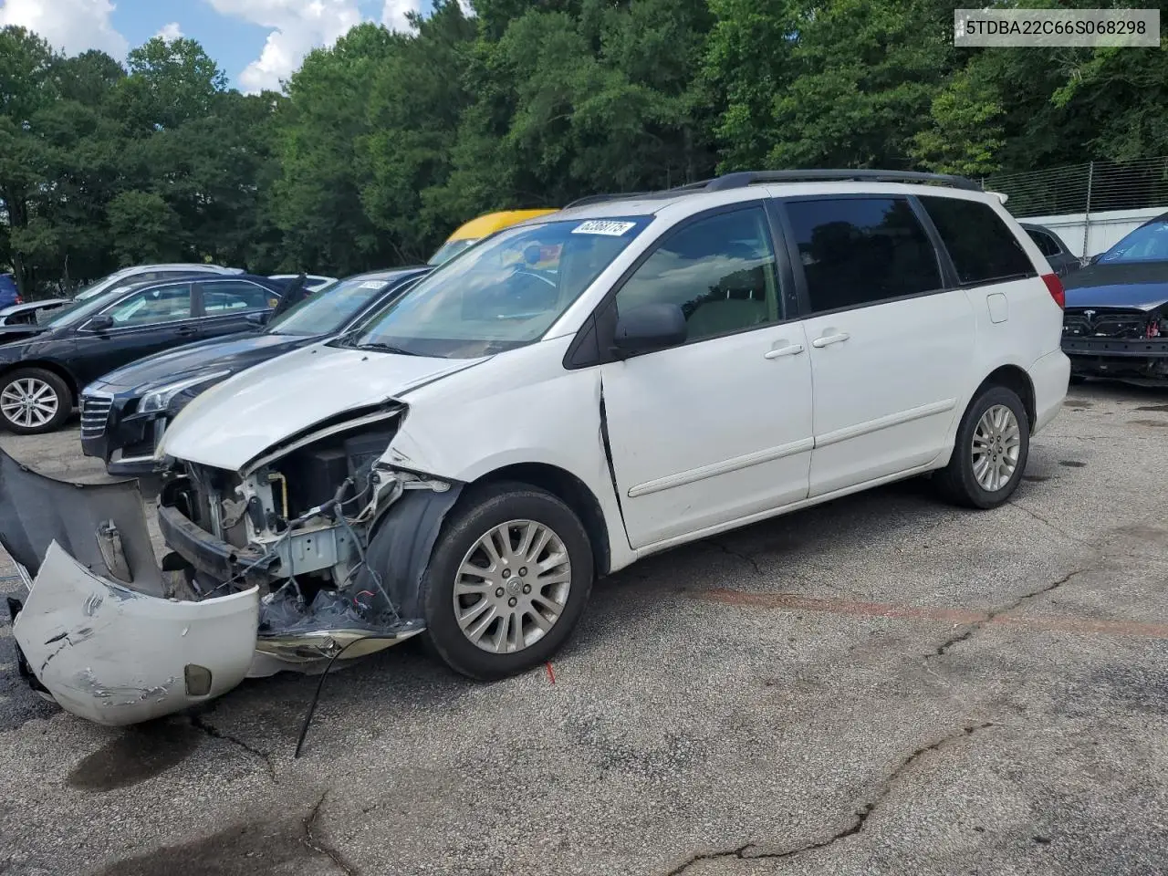 5tdba22c66s068298 5TDBA22C66S068298 2006 Toyota Sienna Xle