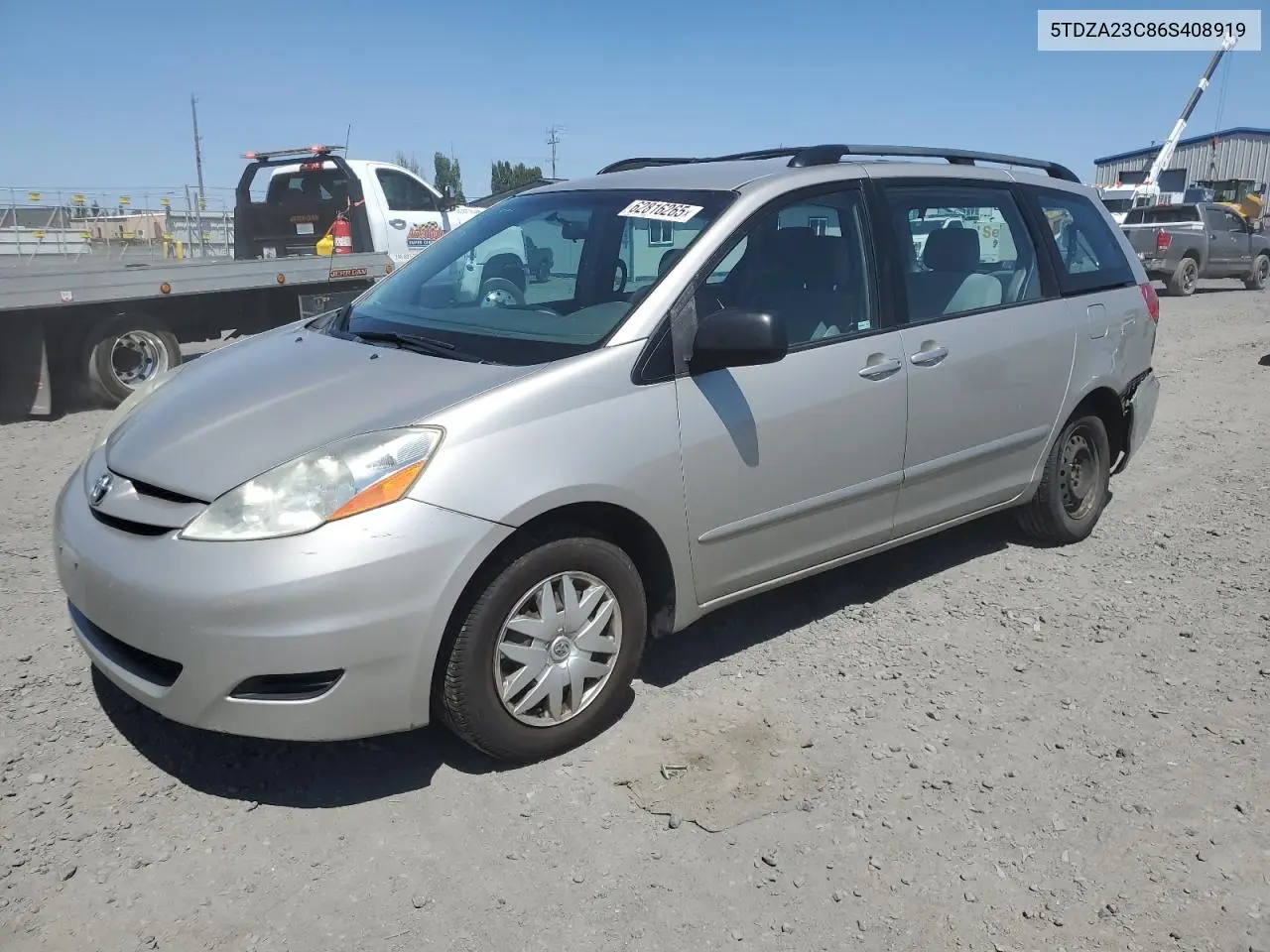 2006 Toyota Sienna Ce VIN: 5TDZA23C86S408919 Lot: 62816265