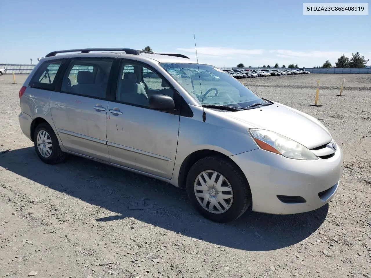 2006 Toyota Sienna Ce VIN: 5TDZA23C86S408919 Lot: 62816265