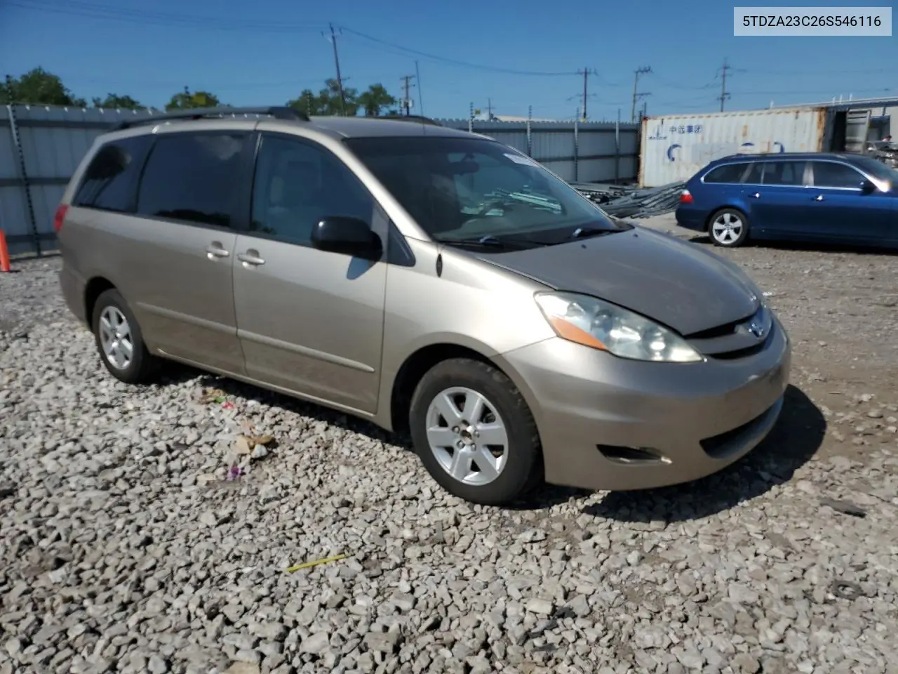 2006 Toyota Sienna Ce VIN: 5TDZA23C26S546116 Lot: 62961725
