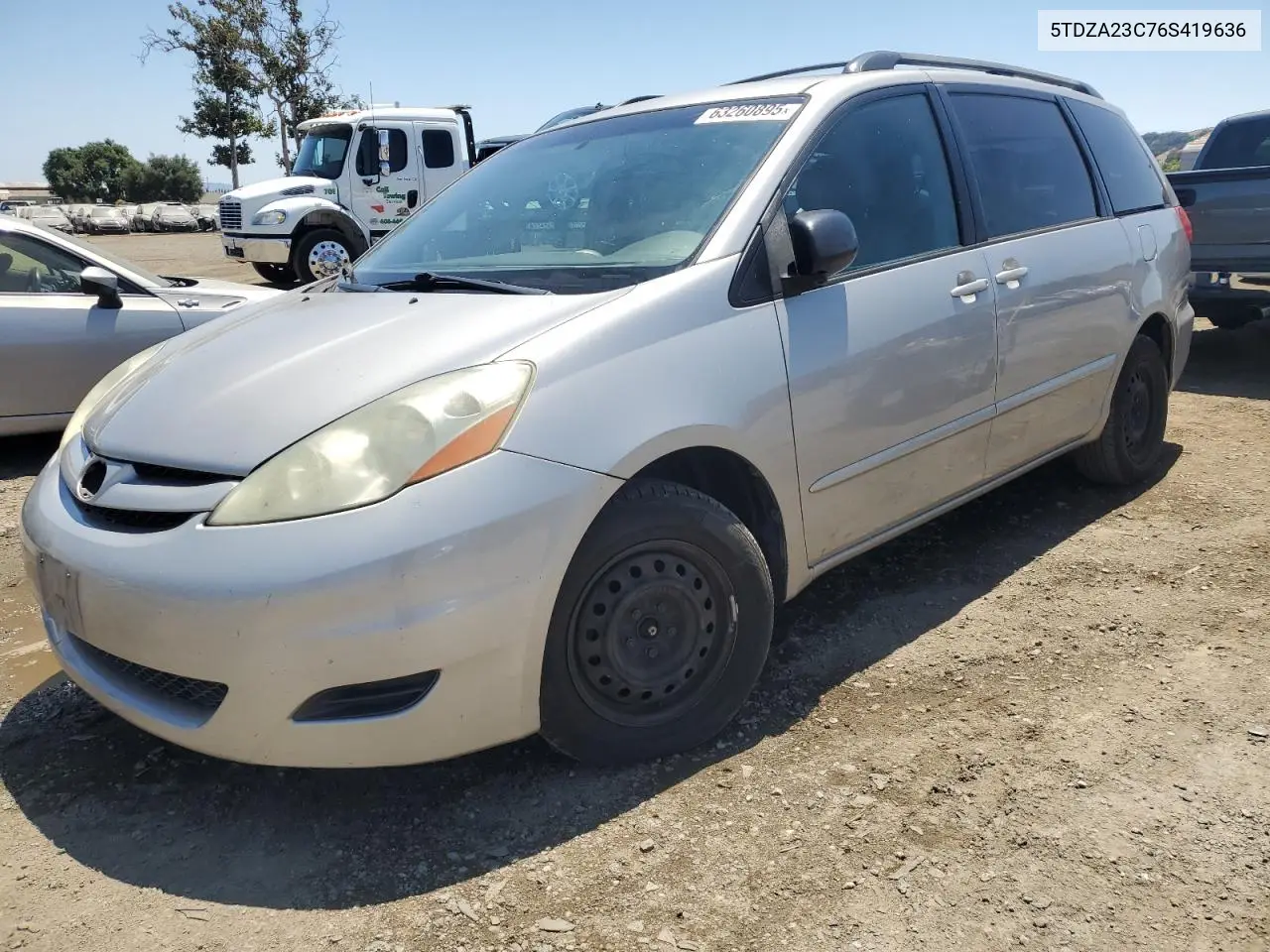 2006 Toyota Sienna Ce VIN: 5TDZA23C76S419636 Lot: 63260895