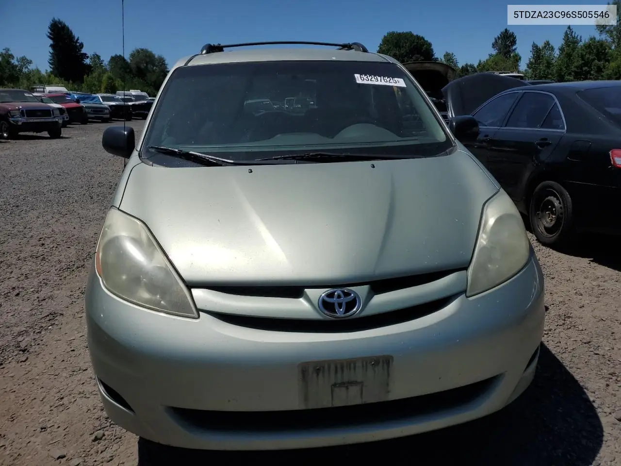 2006 Toyota Sienna Ce VIN: 5TDZA23C96S505546 Lot: 63297625