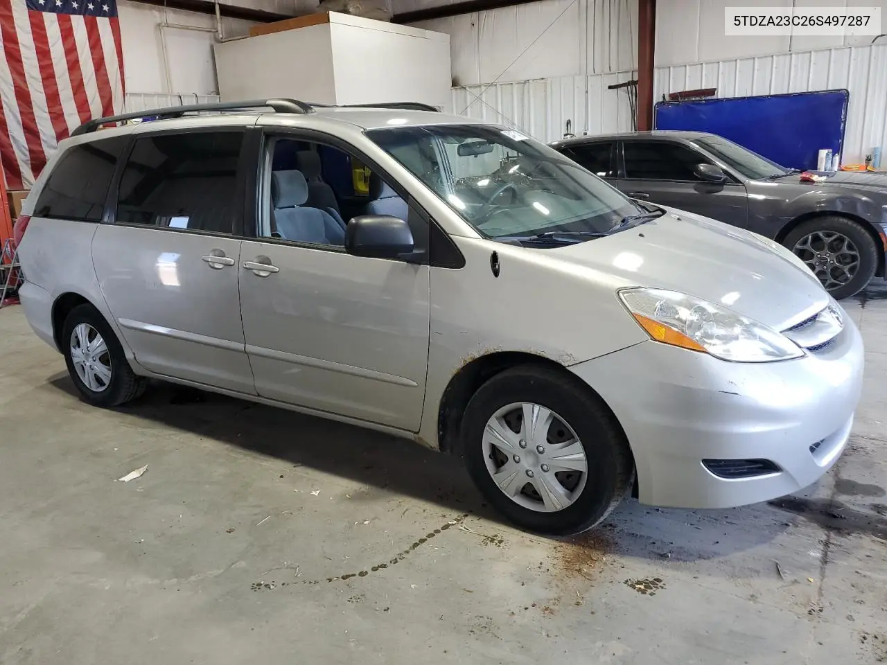 2006 Toyota Sienna Ce VIN: 5TDZA23C26S497287 Lot: 63477545