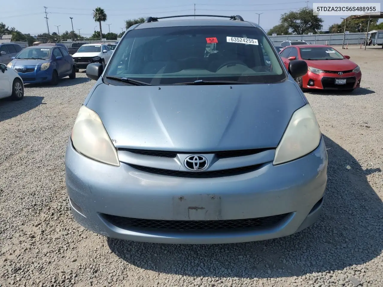 2006 Toyota Sienna Ce VIN: 5TDZA23C56S488955 Lot: 63524255
