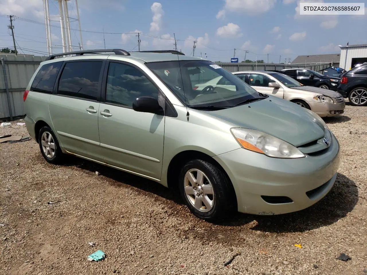 2006 Toyota Sienna Ce VIN: 5TDZA23C76S585607 Lot: 64327185