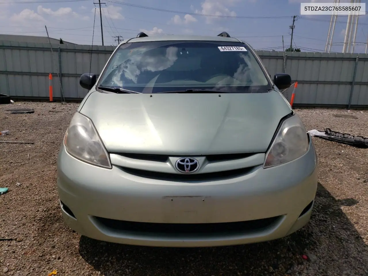 2006 Toyota Sienna Ce VIN: 5TDZA23C76S585607 Lot: 64327185