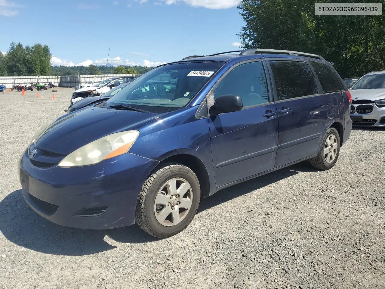 2006 Toyota Sienna Ce VIN: 5TDZA23C96S396439 Lot: 64454585
