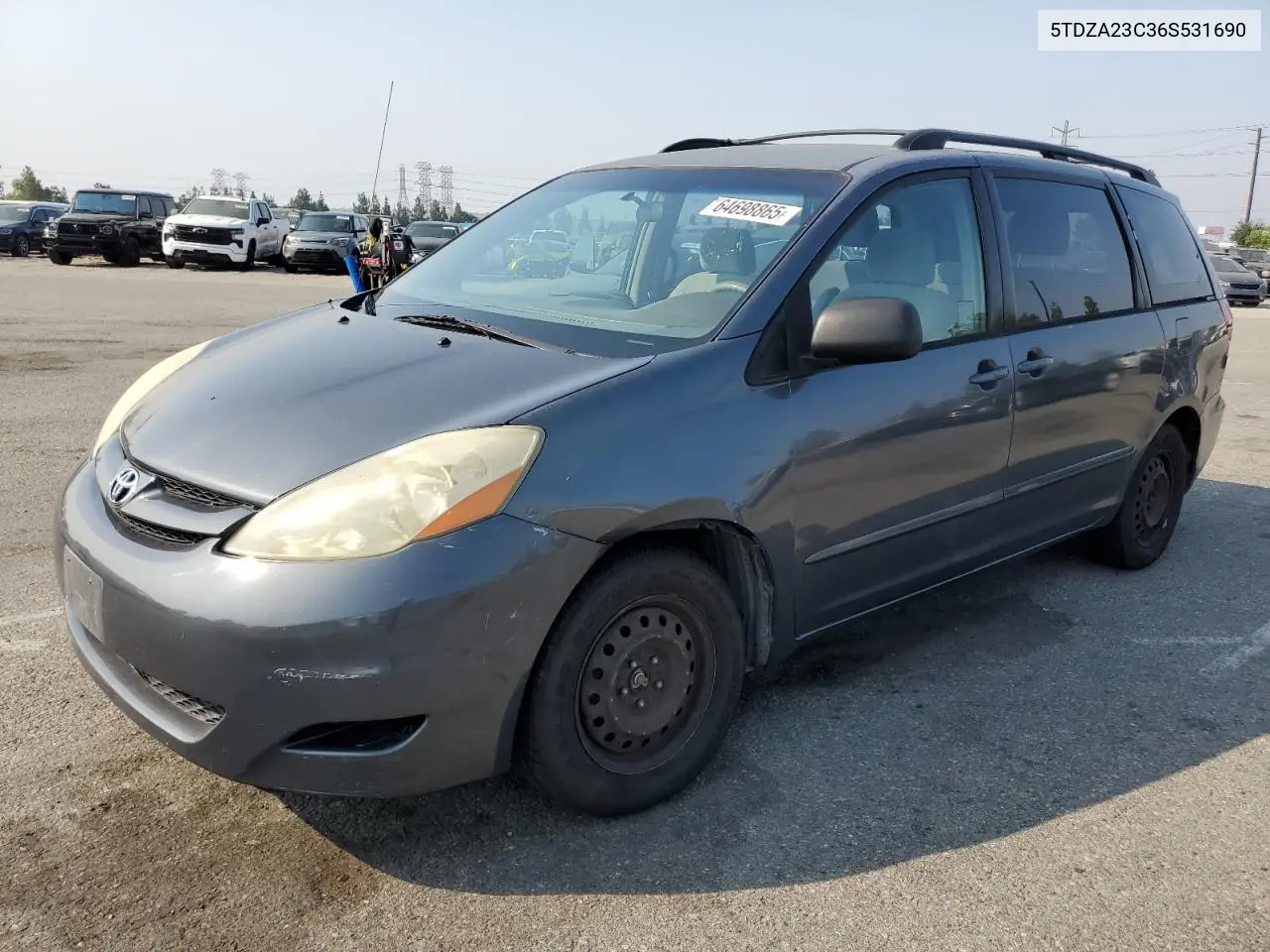 2006 Toyota Sienna Ce VIN: 5TDZA23C36S531690 Lot: 64698865