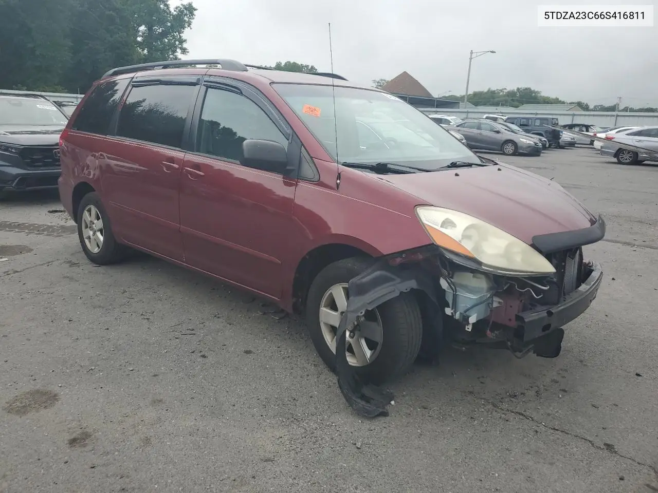 2006 Toyota Sienna Ce VIN: 5TDZA23C66S416811 Lot: 64761955
