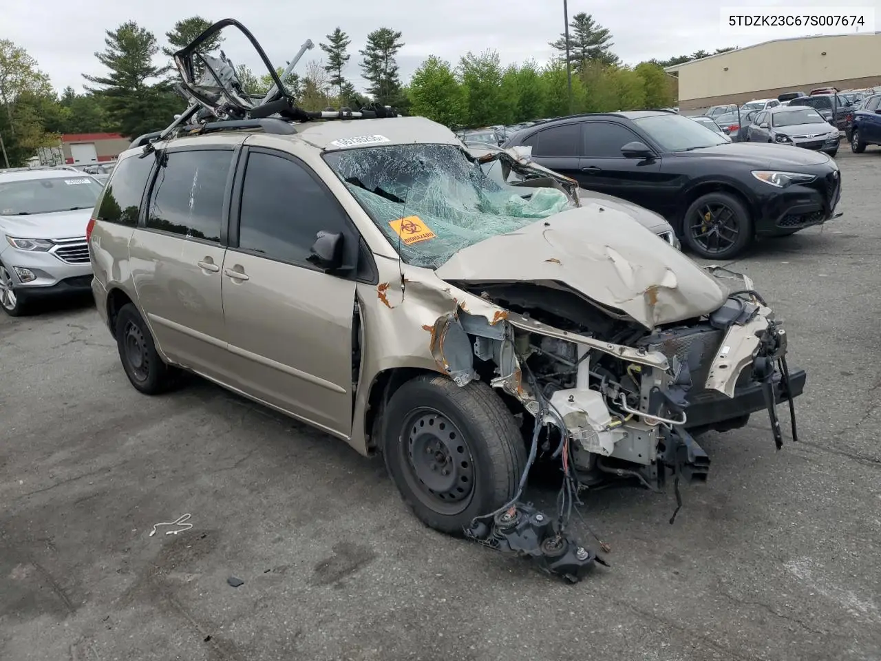 2007 Toyota Sienna Ce VIN: 5TDZK23C67S007674 Lot: 56735255
