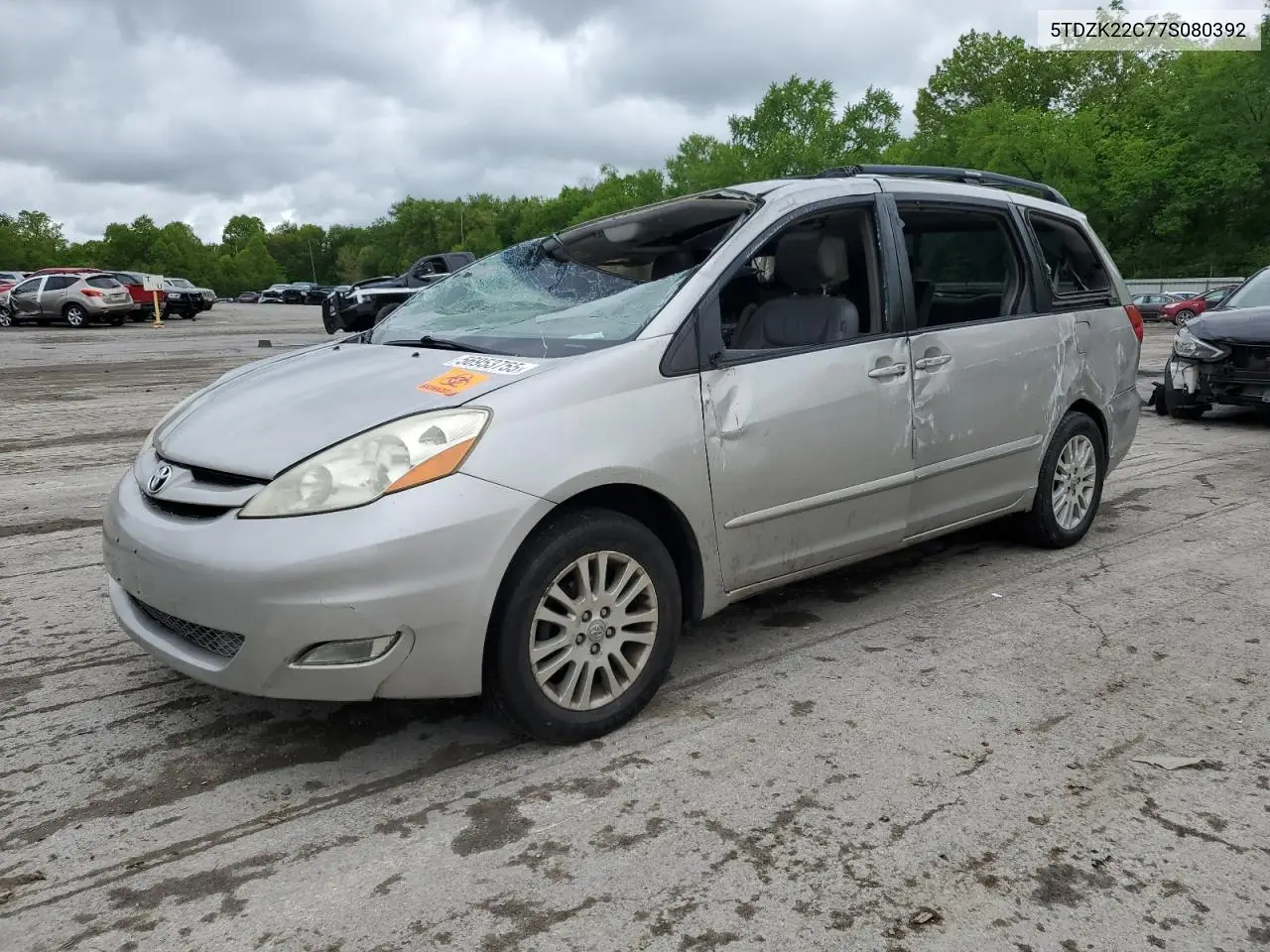 2007 Toyota Sienna Xle VIN: 5TDZK22C77S080392 Lot: 56953755
