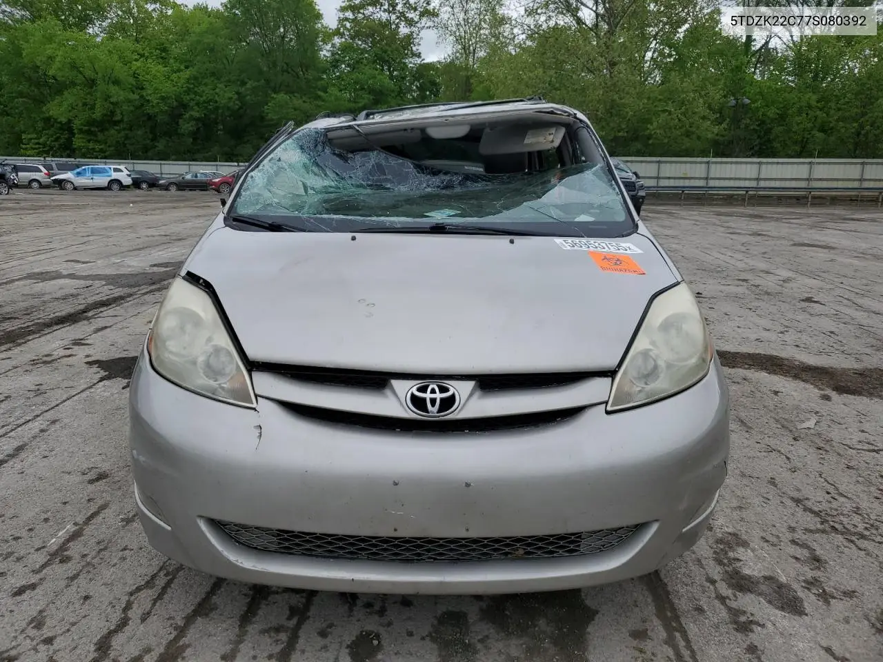 2007 Toyota Sienna Xle VIN: 5TDZK22C77S080392 Lot: 56953755