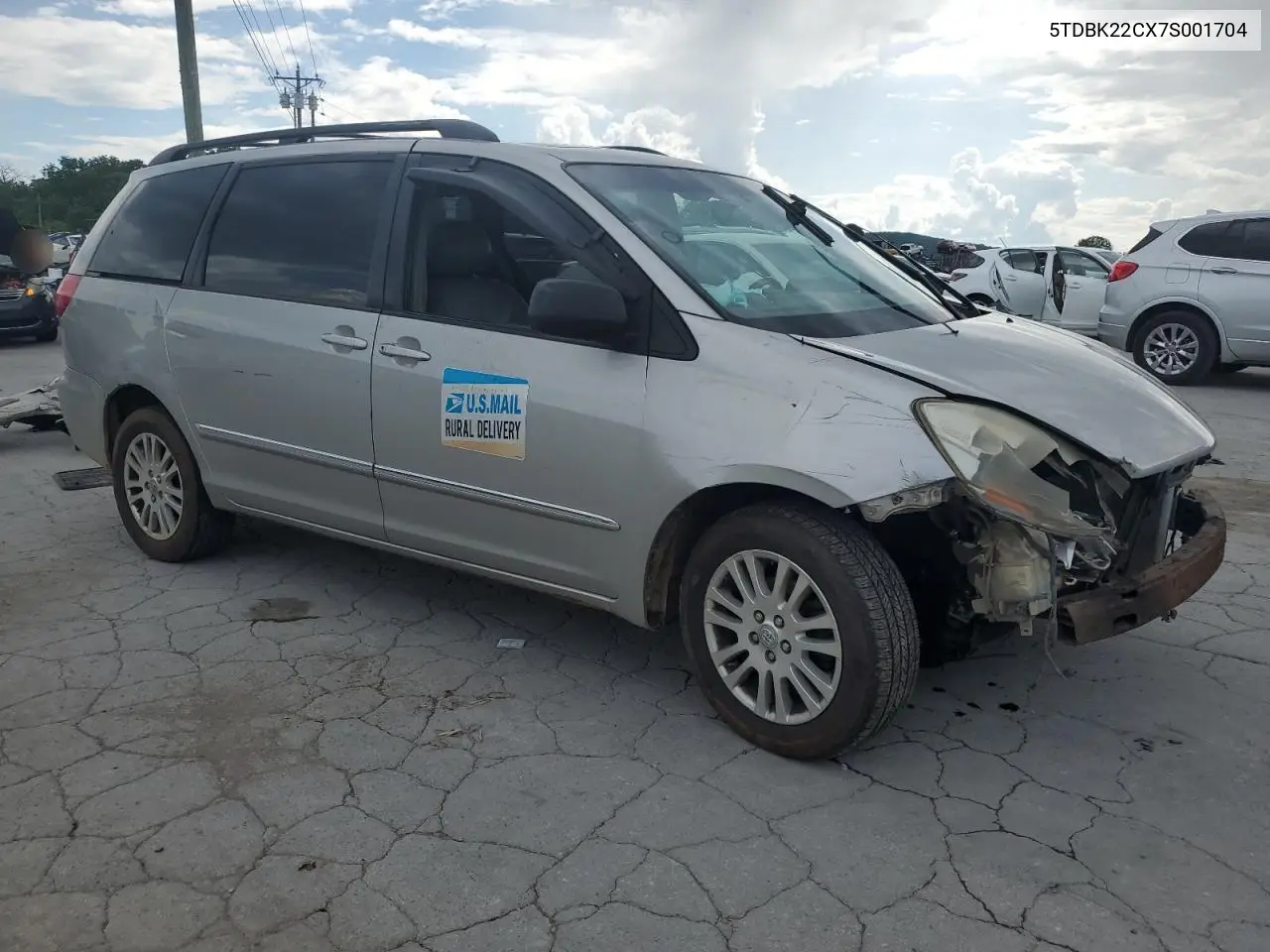 2007 Toyota Sienna Xle VIN: 5TDBK22CX7S001704 Lot: 56974555