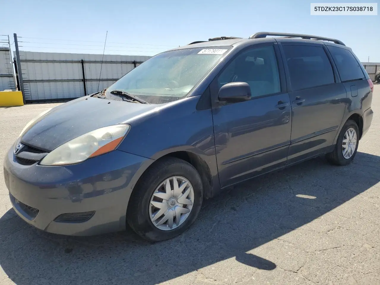 2007 Toyota Sienna Ce VIN: 5TDZK23C17S038718 Lot: 57179015