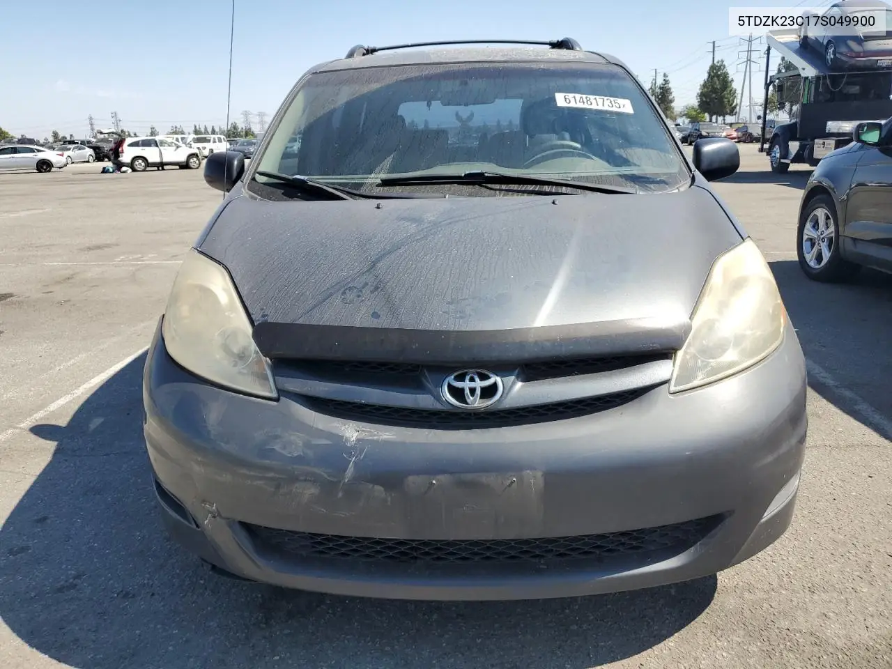 2007 Toyota Sienna Ce VIN: 5TDZK23C17S049900 Lot: 61481735