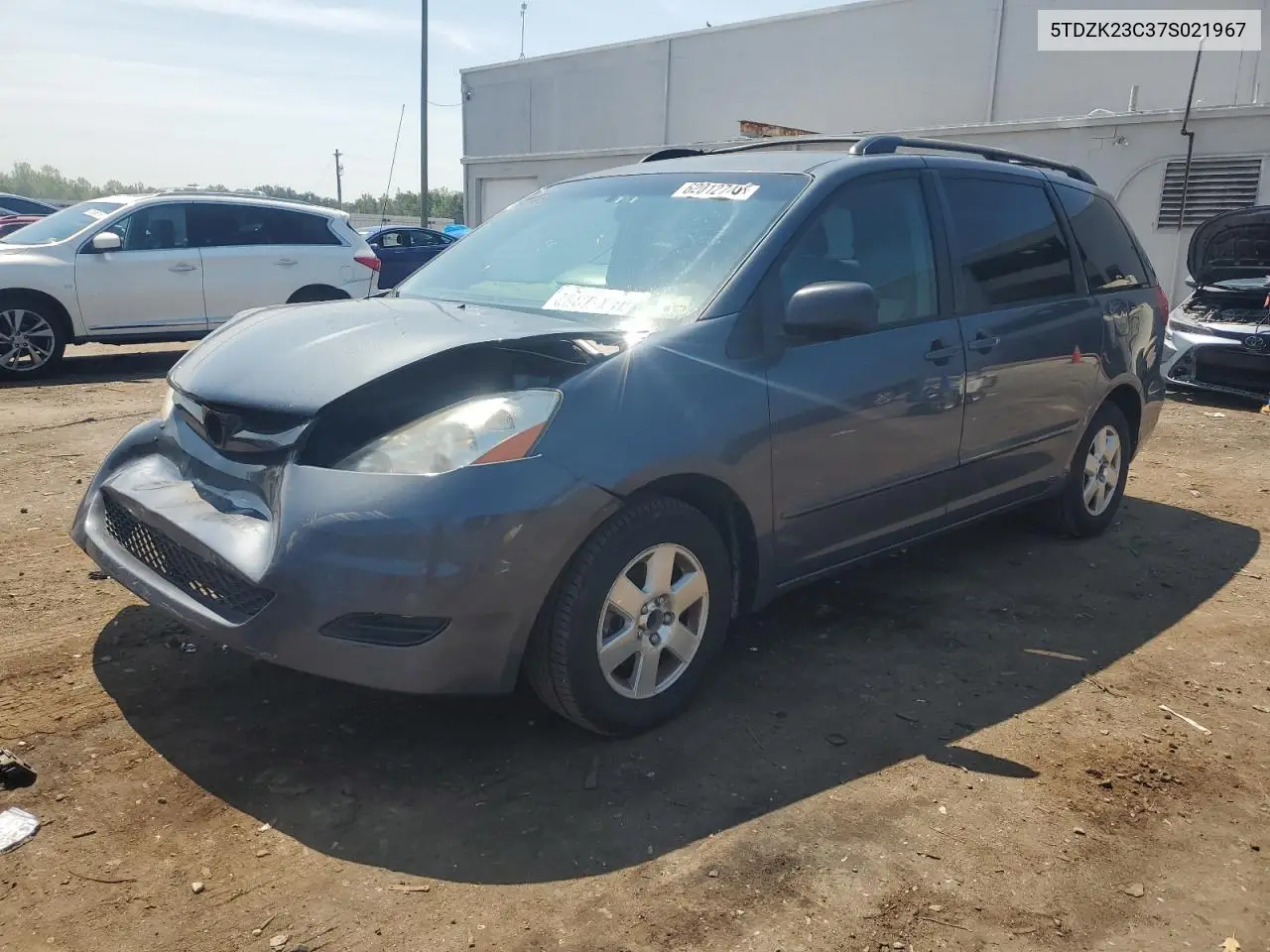 2007 Toyota Sienna Ce VIN: 5TDZK23C37S021967 Lot: 62012745