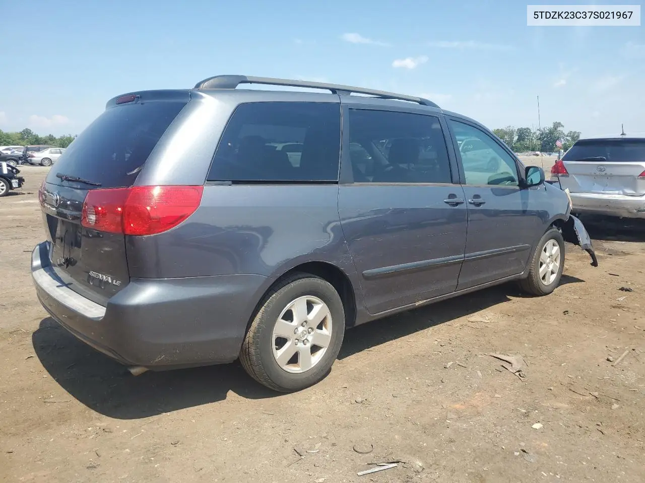 2007 Toyota Sienna Ce VIN: 5TDZK23C37S021967 Lot: 62012745