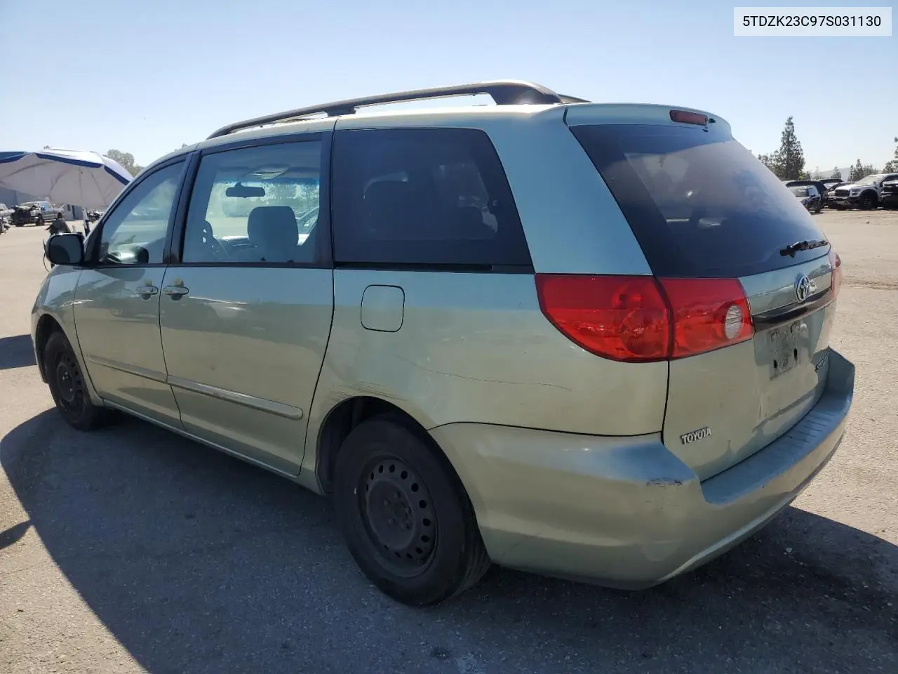 2007 Toyota Sienna Ce VIN: 5TDZK23C97S031130 Lot: 62375165