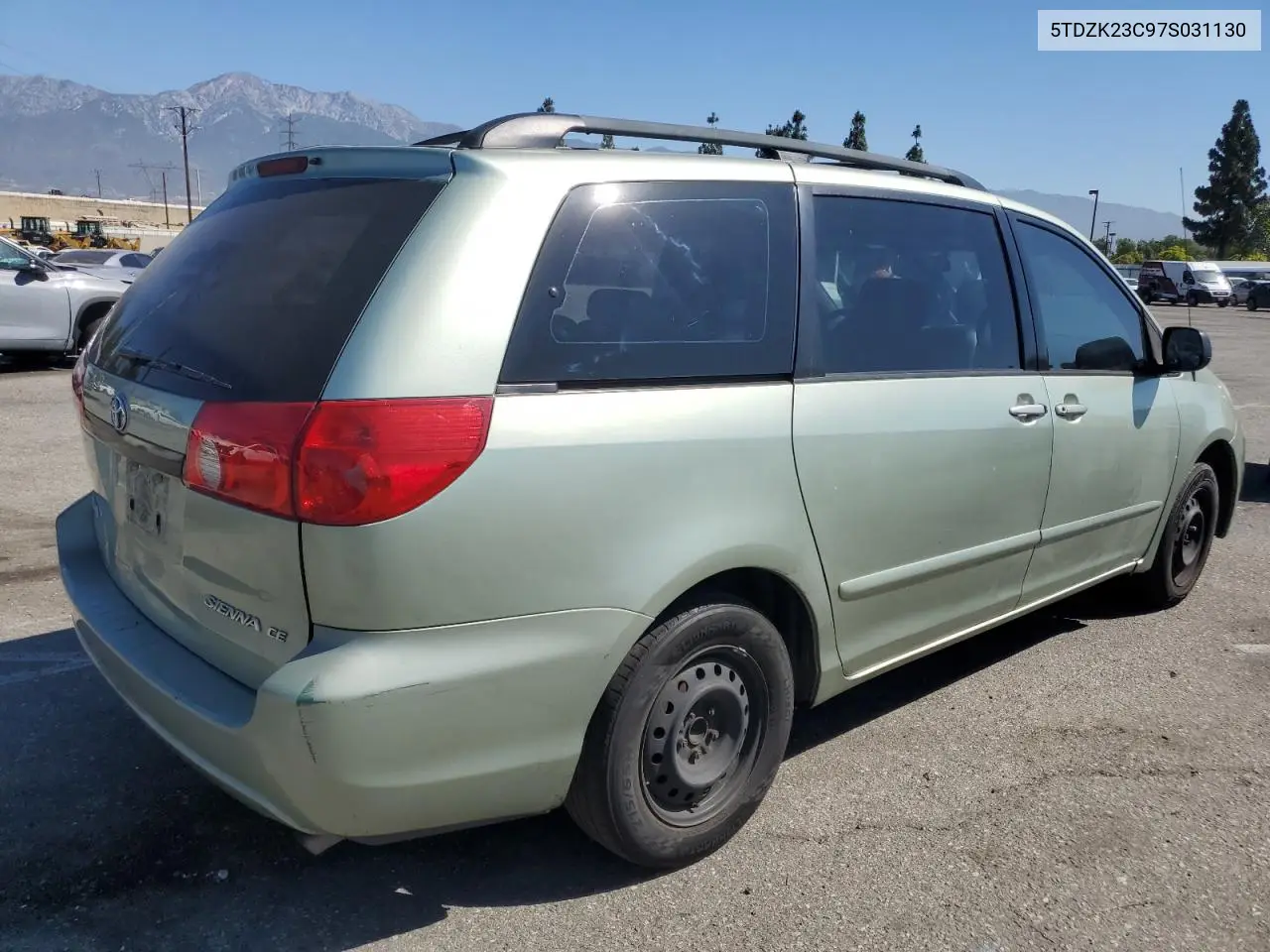 2007 Toyota Sienna Ce VIN: 5TDZK23C97S031130 Lot: 62375165