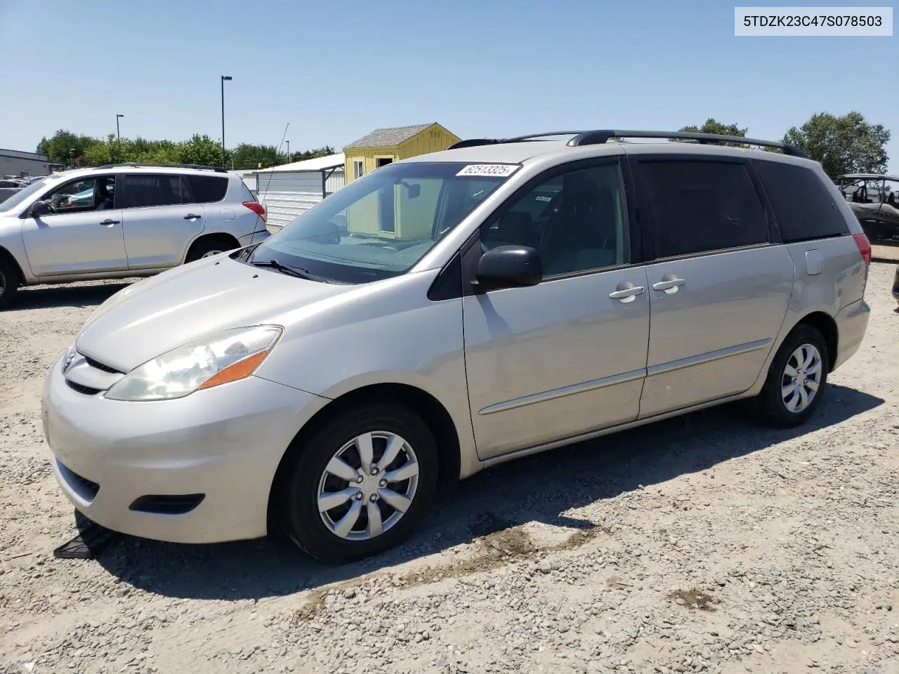 2007 Toyota Sienna Ce VIN: 5TDZK23C47S078503 Lot: 62513325