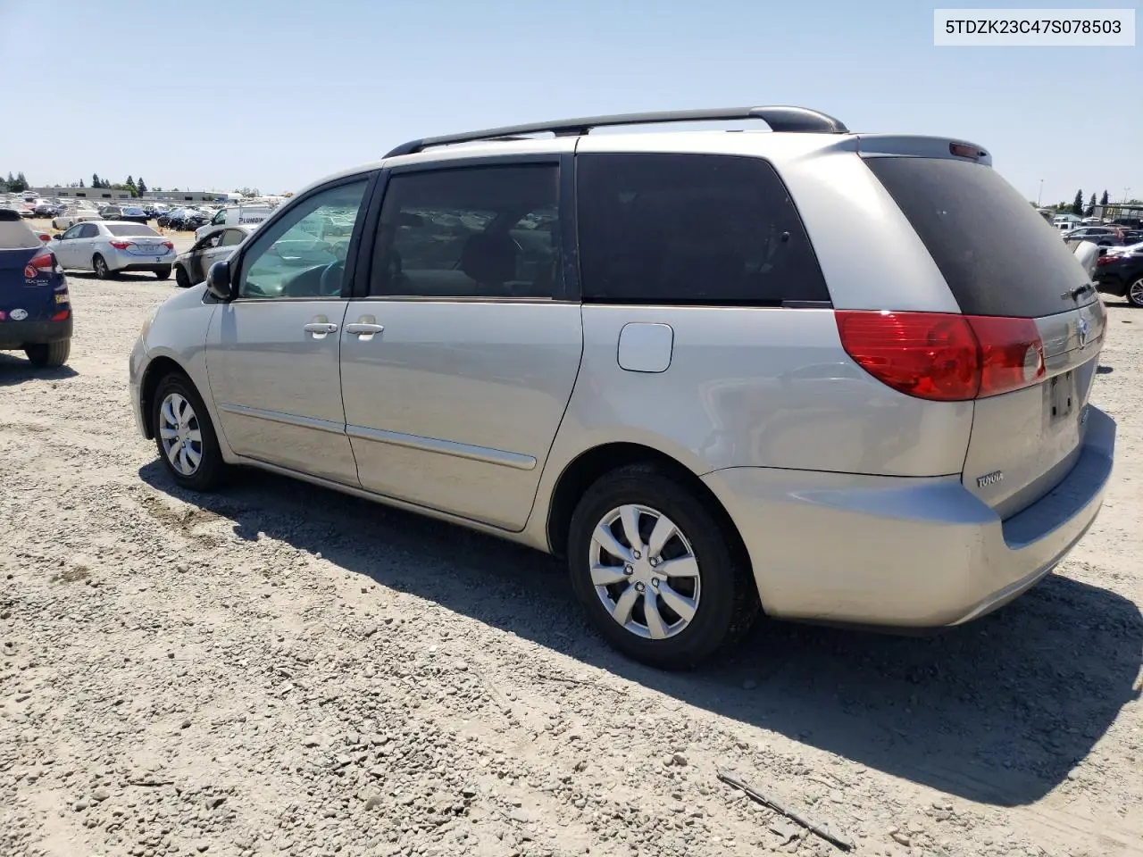 2007 Toyota Sienna Ce VIN: 5TDZK23C47S078503 Lot: 62513325