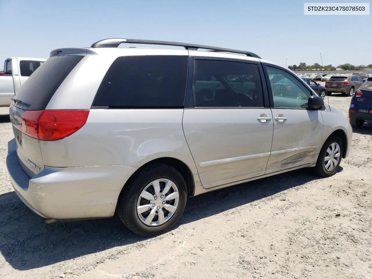 2007 Toyota Sienna Ce VIN: 5TDZK23C47S078503 Lot: 62513325