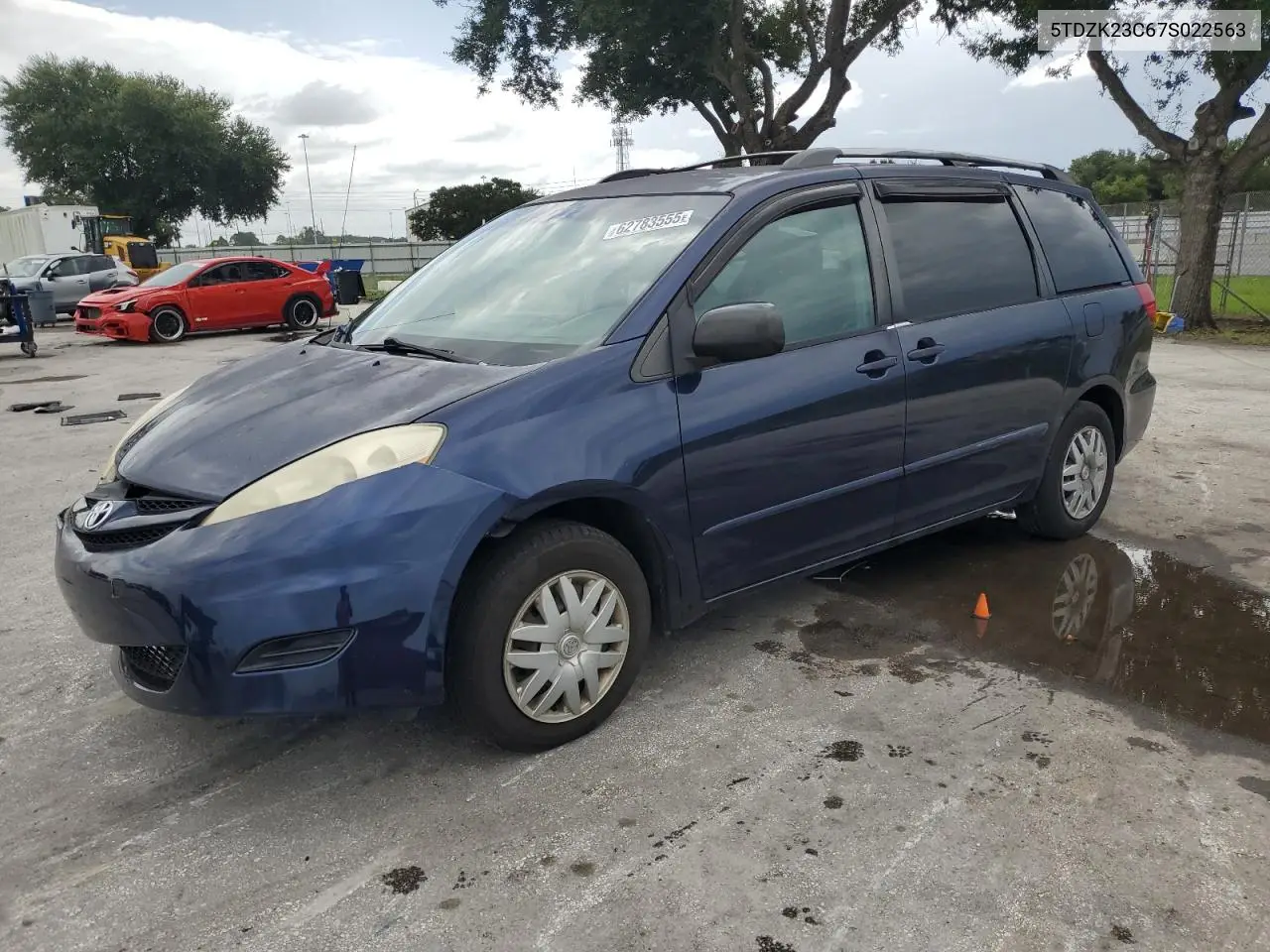 2007 Toyota Sienna Ce VIN: 5TDZK23C67S022563 Lot: 62783555