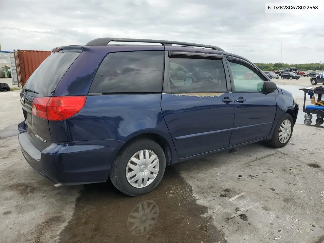 2007 Toyota Sienna Ce VIN: 5TDZK23C67S022563 Lot: 62783555