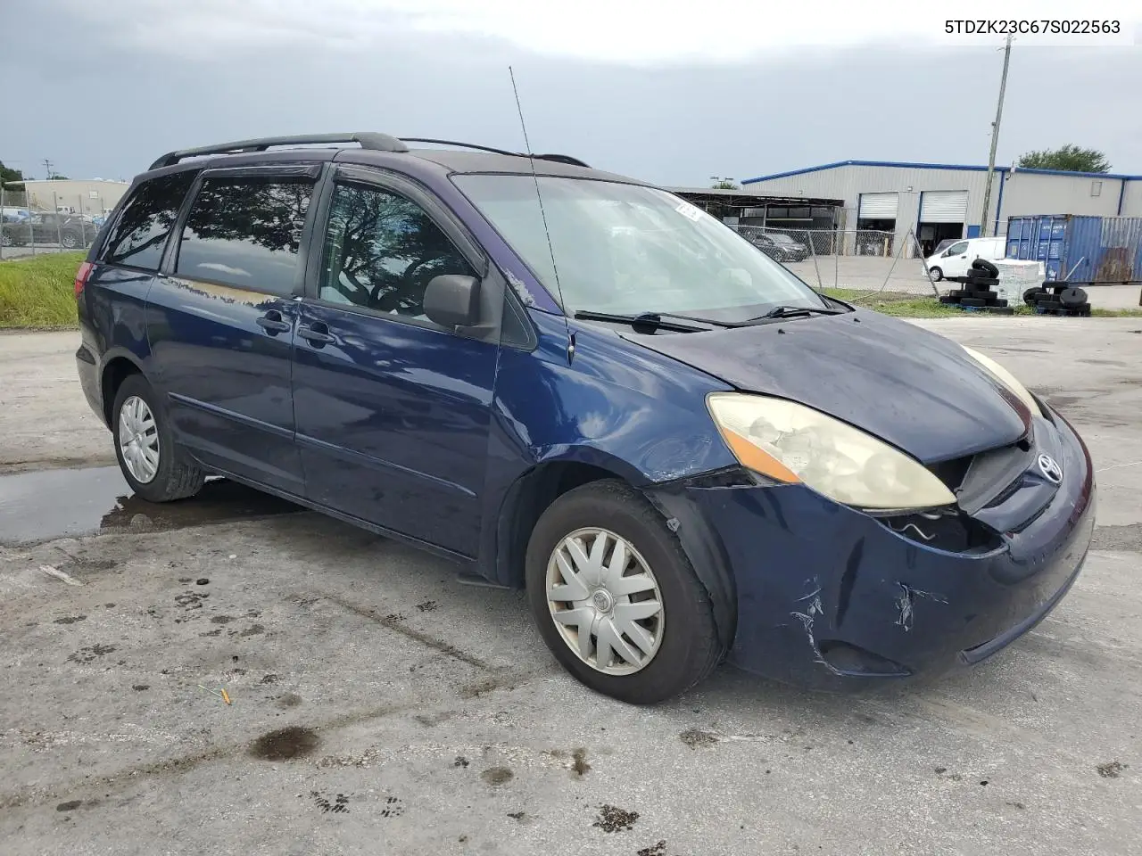 2007 Toyota Sienna Ce VIN: 5TDZK23C67S022563 Lot: 62783555