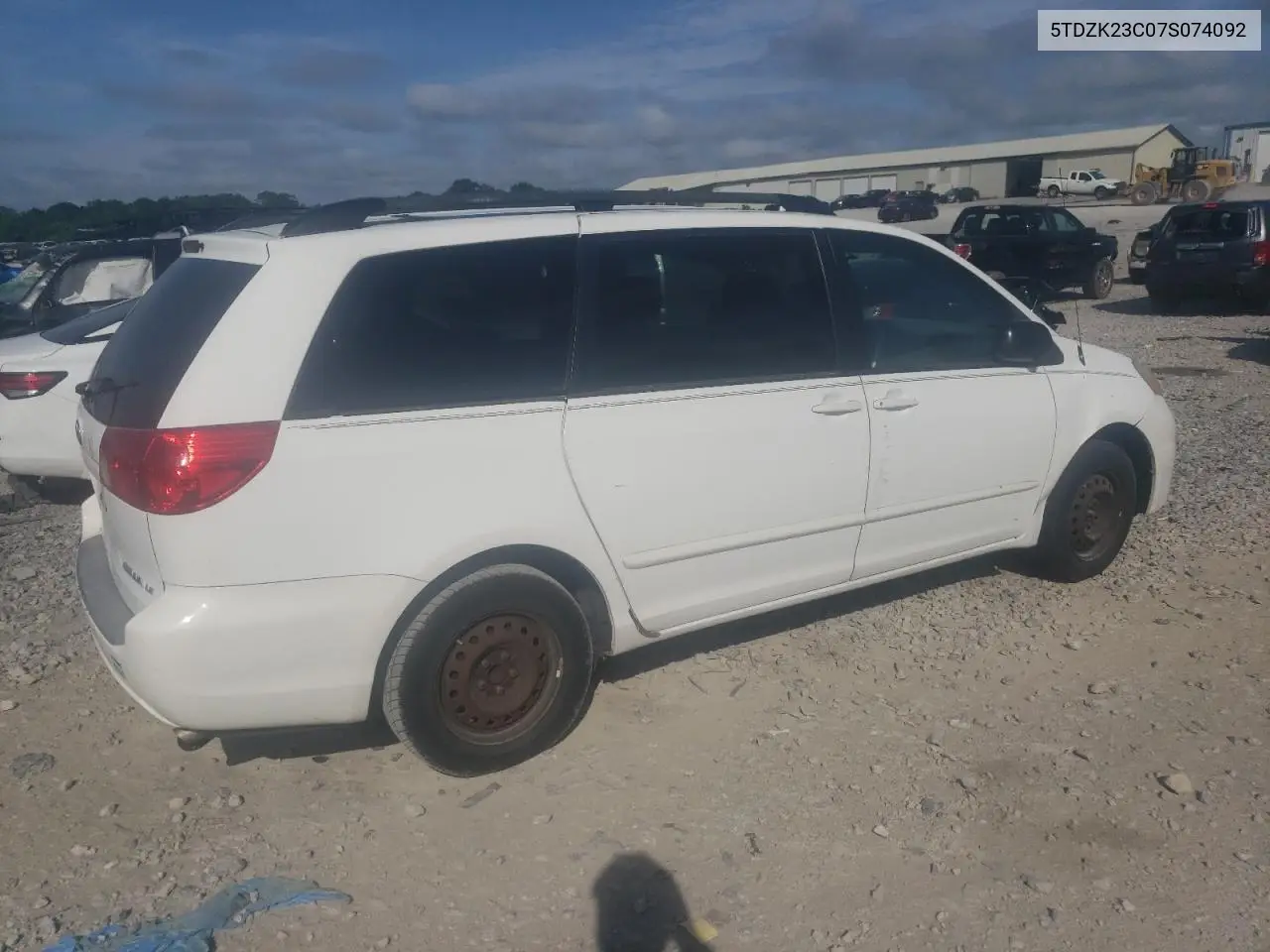 2007 Toyota Sienna Ce VIN: 5TDZK23C07S074092 Lot: 62870795