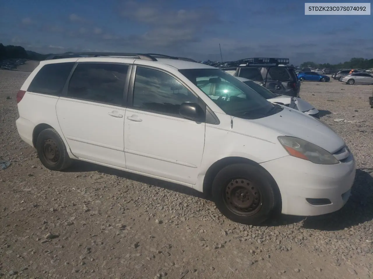 2007 Toyota Sienna Ce VIN: 5TDZK23C07S074092 Lot: 62870795