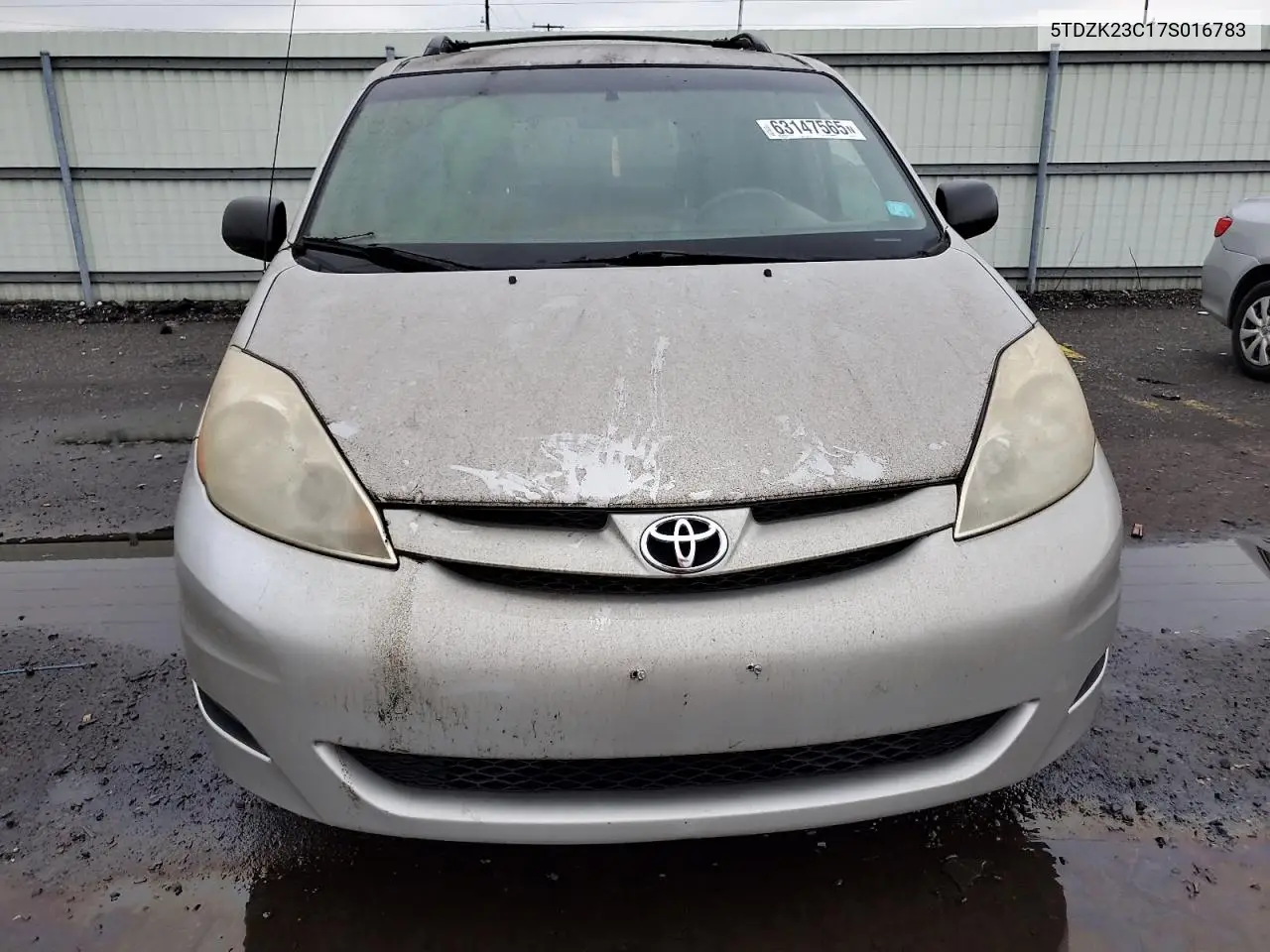 2007 Toyota Sienna Ce VIN: 5TDZK23C17S016783 Lot: 63147565